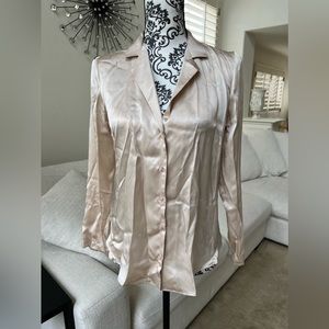 Amanda Uprichard Light Tan Blouse Size Petite